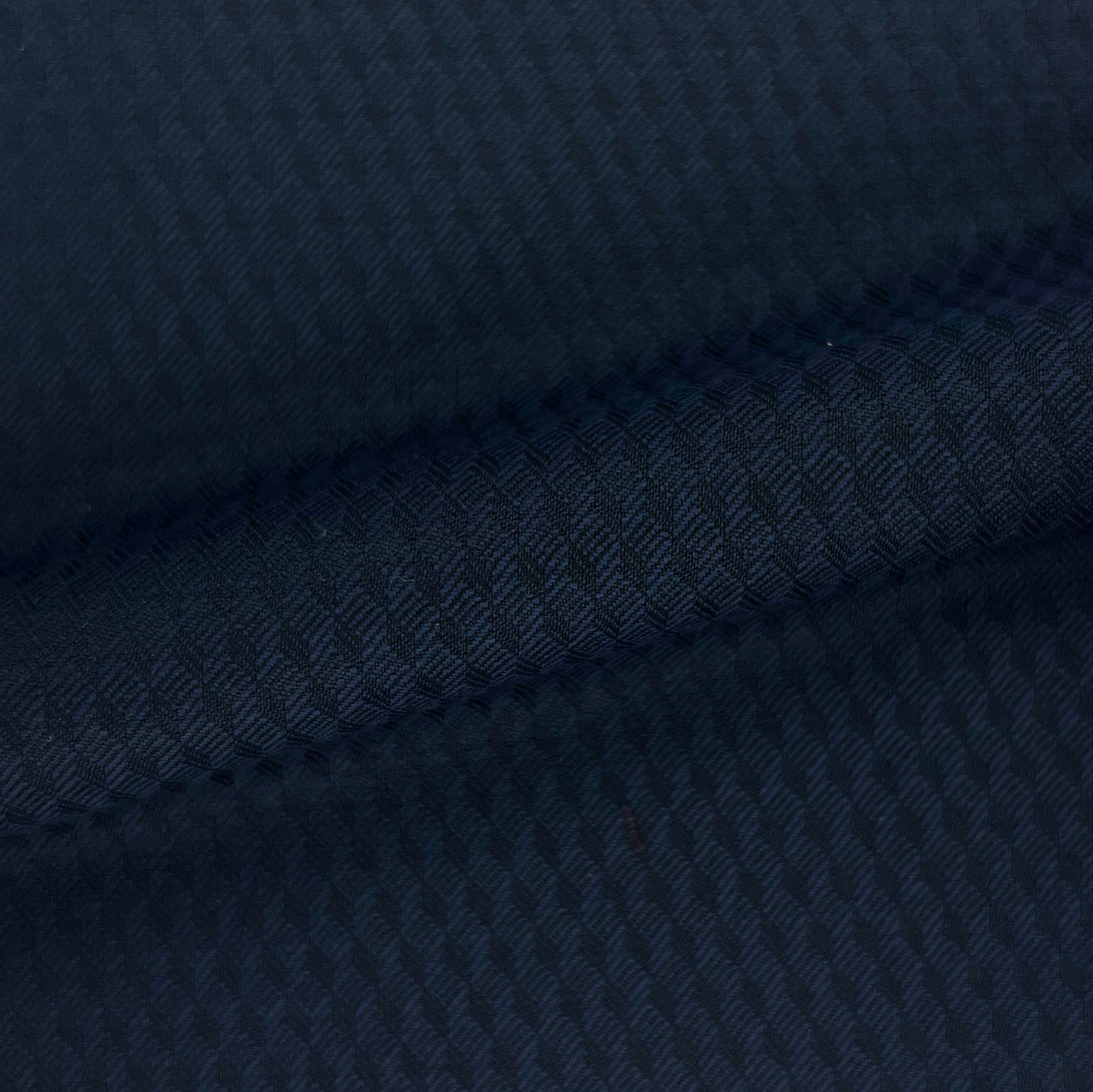 Navy Jacquard Wool Menswear Suit