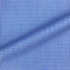 Medium Blue Fine Micro Grid Checks Giza 45 Egyptian Cotton Dress Shirt Cloth
