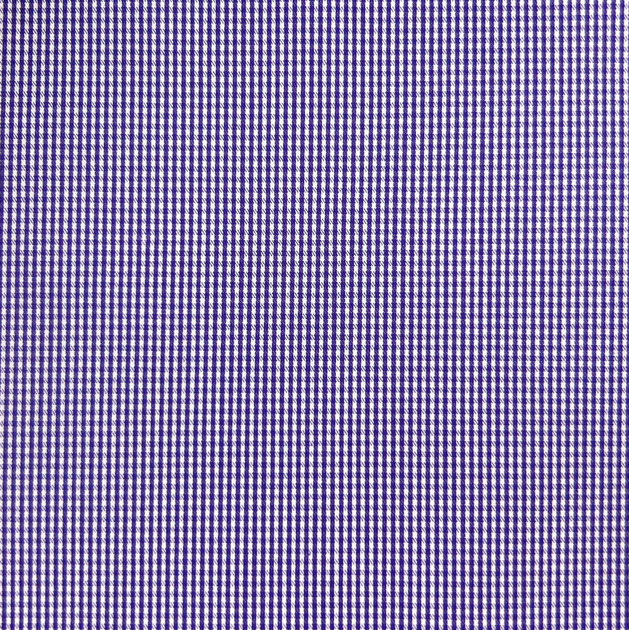 Magenta Fine Micro Grid Checks Giza 45 Egyptian Cotton Dress Shirt Cloth