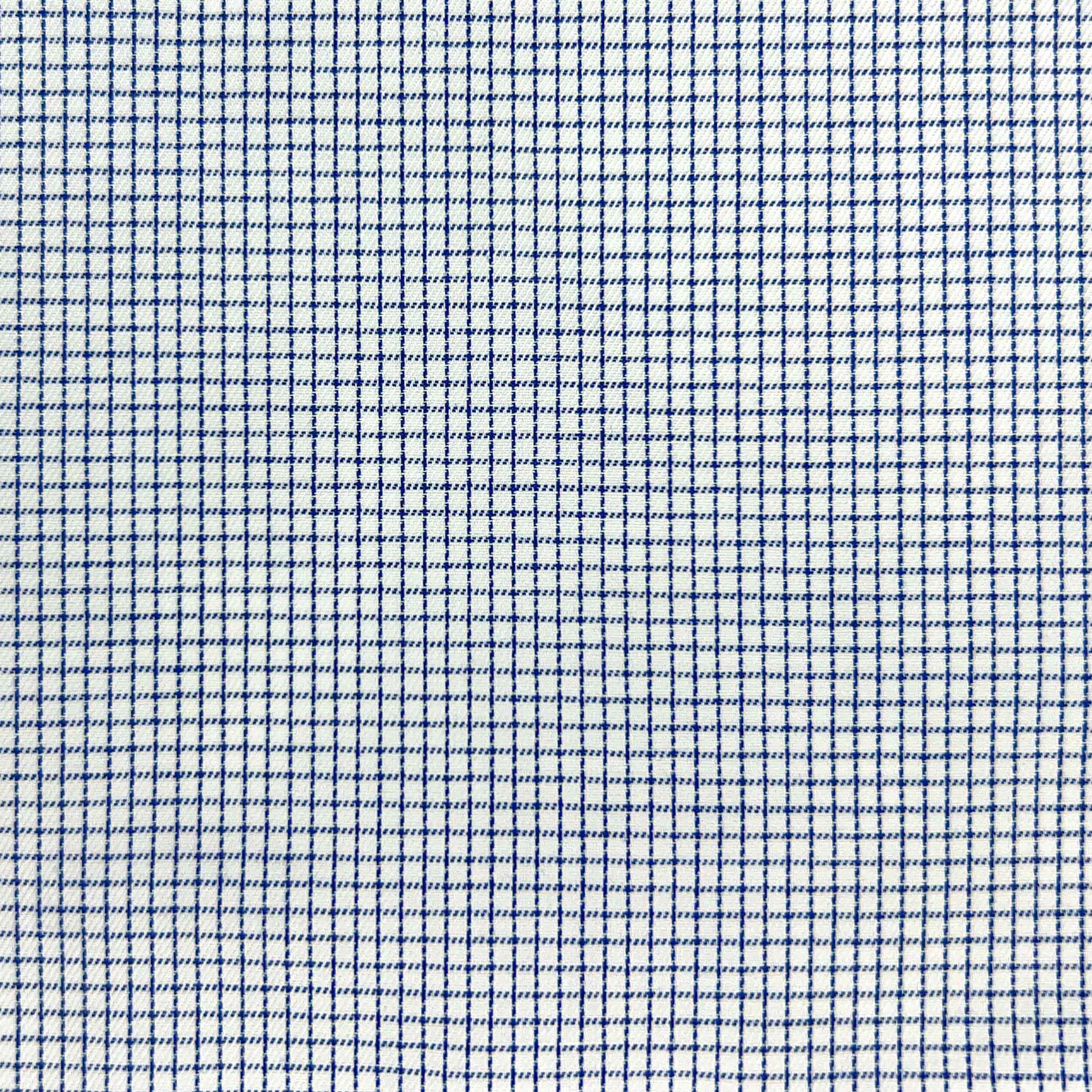 Navy Blue Fine Mini Grid Check Giza 45 Egyptian Cotton Dress Shirt Cloth