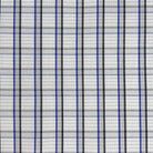 Grey Grid Check Giza 45 Egyptian Cotton Dress Shirt Cloth