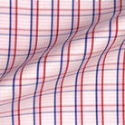Pink Grid Check Giza 45 Egyptian Cotton Dress Shirt Cloth