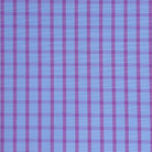 Baby Blue With Magena Pink Grid Check Giza 45 Egyptian Cotton Dress Shirt Cloth