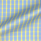 Baby Blue With Neon Yellow Check Giza 45 Egyptian Cotton Dress Shirt Cloth