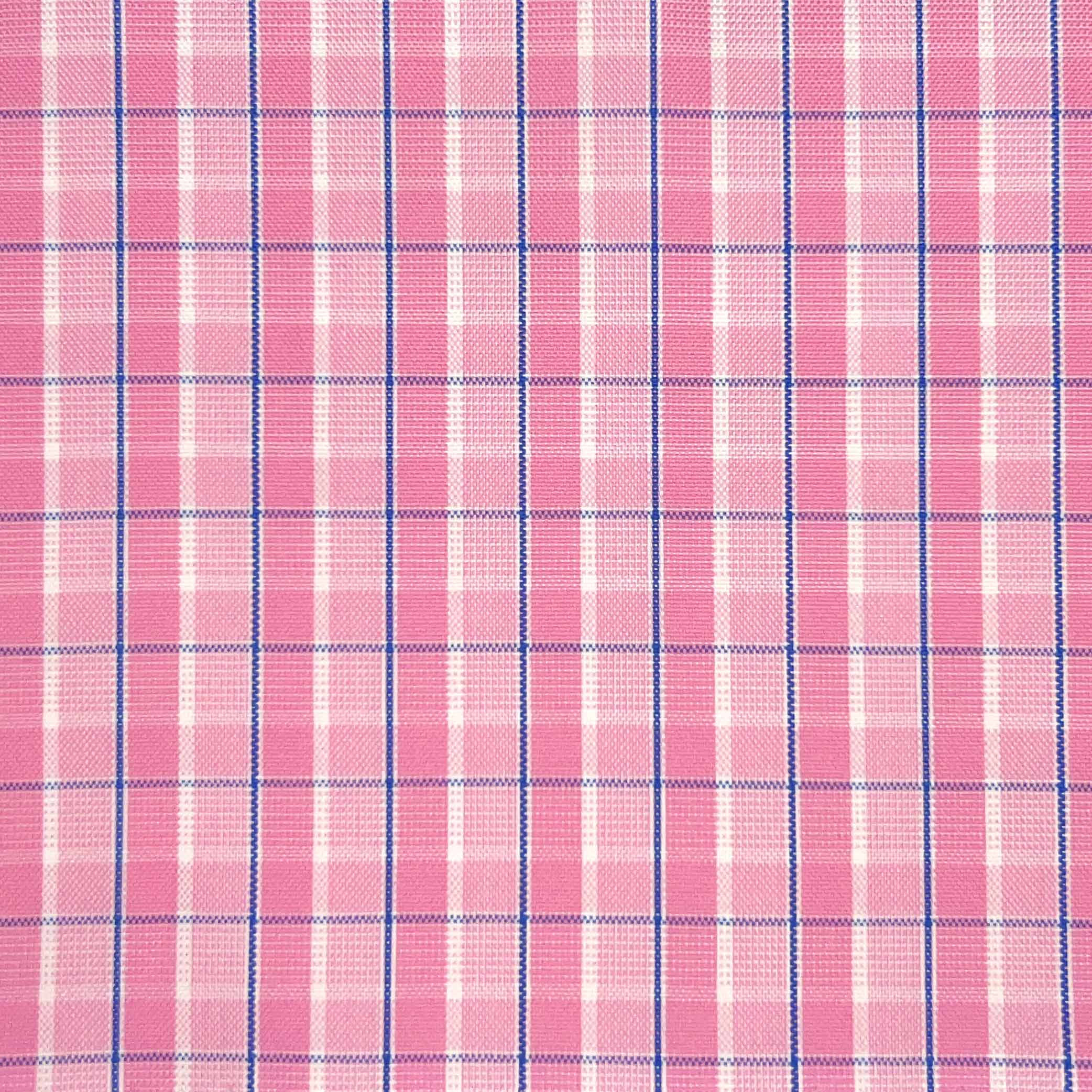 Pink w/ Navy Blue Giza 45 Egyptian Cotton Dress Shirt Cloth