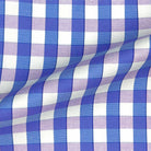 Purple Mini Grid Check Giza 45 Egyptian Cotton Dress Shirt Cloth