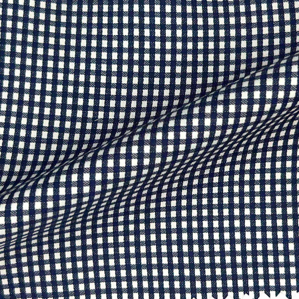 mini gingham dress shirt Midnight Blue Mini Gingham Check