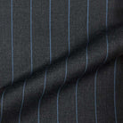 Westwood Hart Online Custom Hand Tailor Suits Sportcoats Trousers Waistcoats Overcoats Grey With Blue Pinstripes