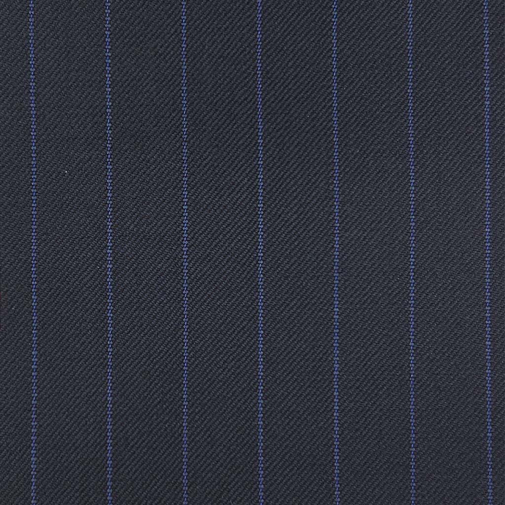 Westwood Hart Online Custom Hand Tailor Suits Sportcoats Trousers Waistcoats Overcoats Midnight Blue With Royal Blue Pinstripes
