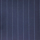 Loro Piana Four Seasons Super 130's Wool Westwood Hart Online Custom Hand Tailor Suits Sportcoats Trousers Waistcoats Overcoats Made To Measure Formalwear Tuxedo Midnight Blue Chalkstripes