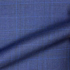 Loro Piana Four Seasons Super 130's Wool Westwood Hart Online Custom Hand Tailor Suits Sportcoats Trousers Waistcoats Overcoats Made To Measure Formalwear Tuxedo Steel Blue Windowpane