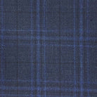 Loro Piana Four Seasons Super 130's Wool Westwood Hart Online Custom Hand Tailor Suits Sportcoats Trousers Waistcoats Overcoats Made To Measure Formalwear Tuxedo Navy With Blue Windowpane