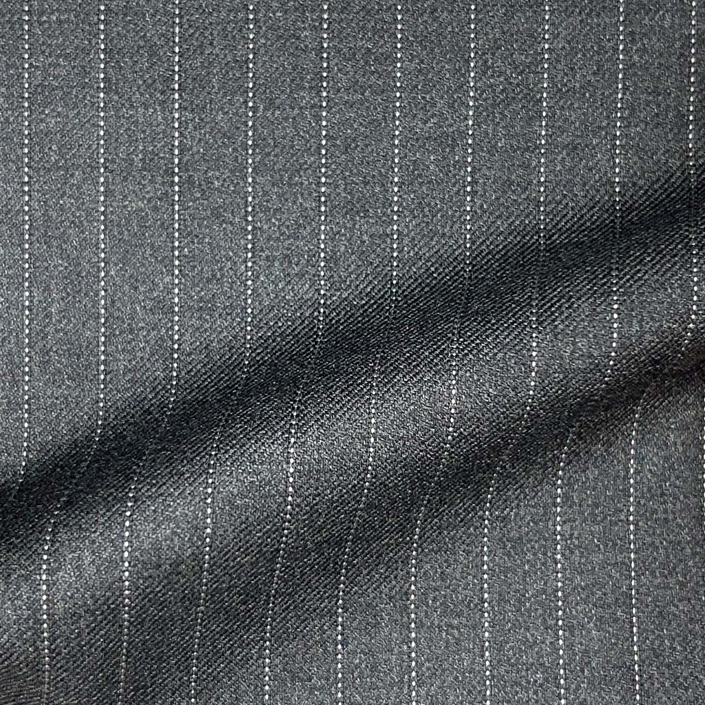 Loro Piana Four Seasons Super 130's Wool Westwood Hart Online Custom Hand Tailor Suits Sportcoats Trousers Waistcoats Overcoats Made To Measure Formalwear Tuxedo Grey Pinstripes