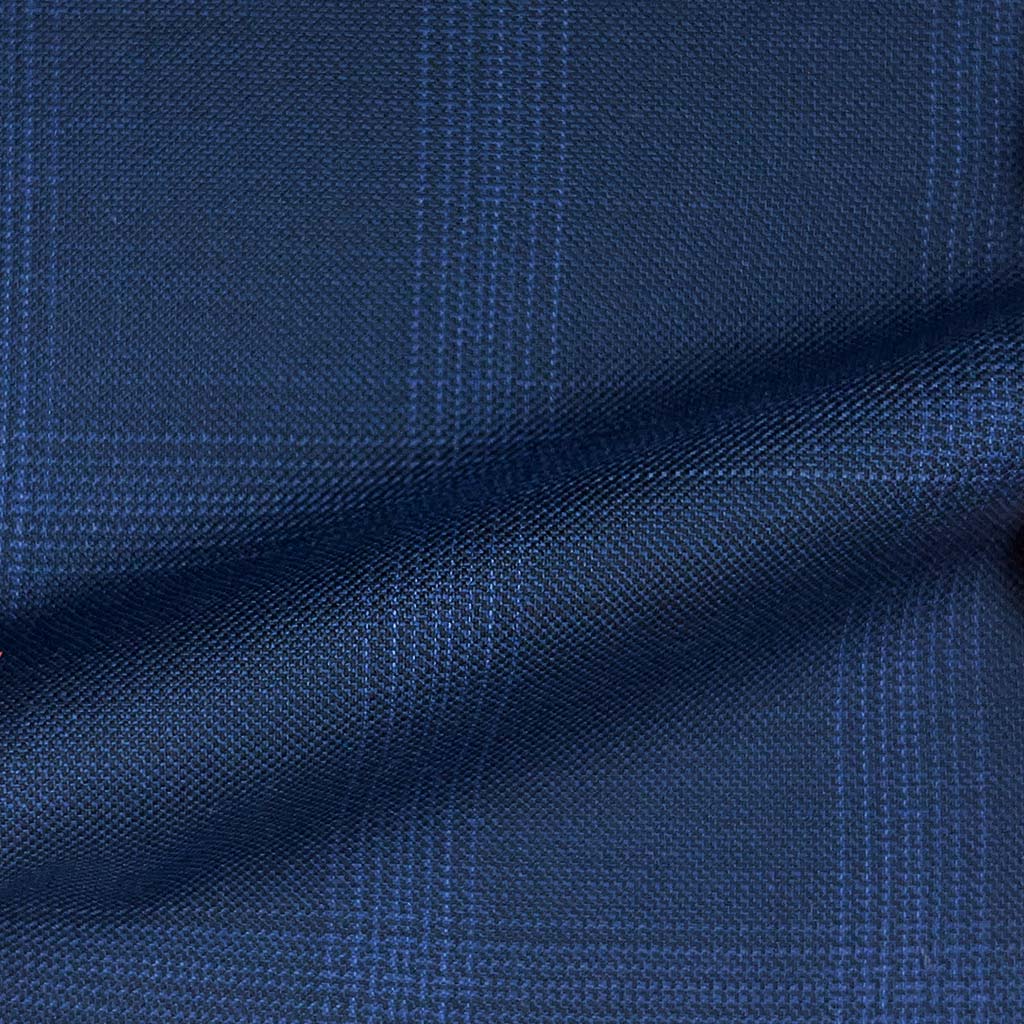 Lanifico Cerruti Nobility Super 150's Virgin Wool Westwood Hart Online Custom Hand Tailor Suits Sportcoats Trousers Waistcoats Overcoats Made To Measure Formalwear Tuxedo Navy Windowpane