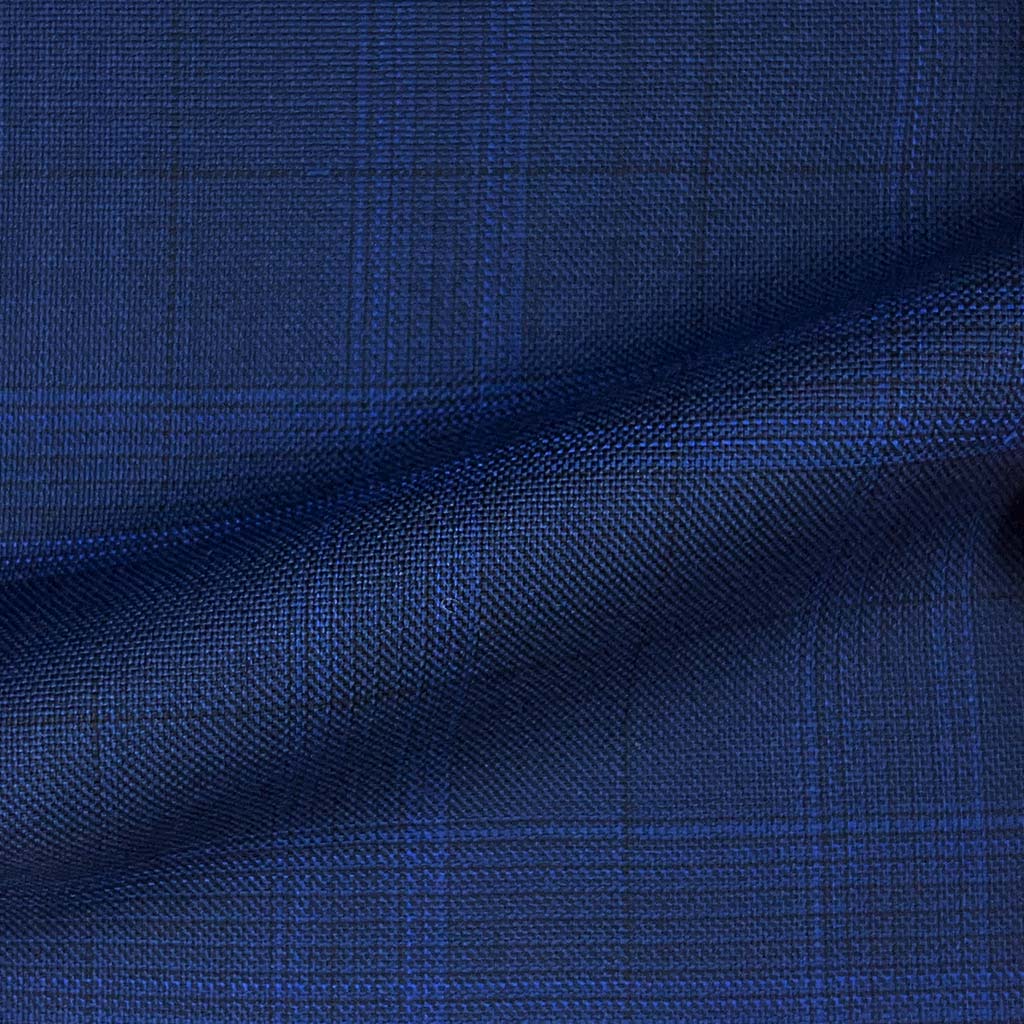 Lanifico Cerruti Nobility Super 150's Virgin Wool Westwood Hart Online Custom Hand Tailor Suits Sportcoats Trousers Waistcoats Overcoats Made To Measure Formalwear Tuxedo Dark Blue Plaid