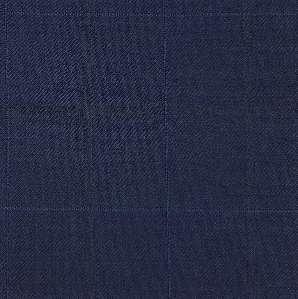 Lanifico Cerruti Nobility Super 150's Virgin Wool Westwood Hart Online Custom Hand Tailor Suits Sportcoats Trousers Waistcoats Overcoats Made To Measure Formalwear Tuxedo Navy Windowpane