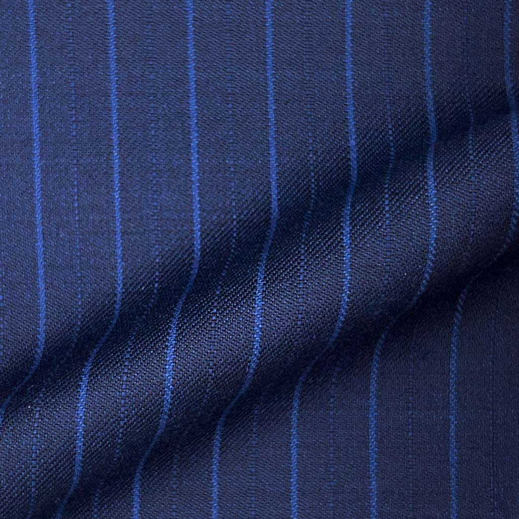 Westwood Hart Online Custom Hand Tailor Suits Sportcoats Trousers Waistcoats Overcoats Navy Self Stripes