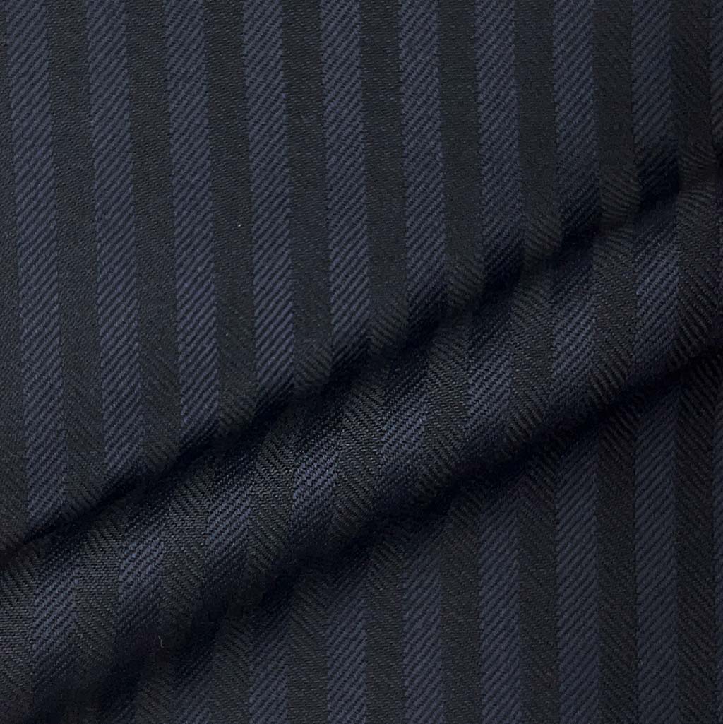 Westwood Hart Online Custom Hand Tailor Suits Sportcoats Trousers Waistcoats Overcoats Midnight Blue Herringbone Self Stripes