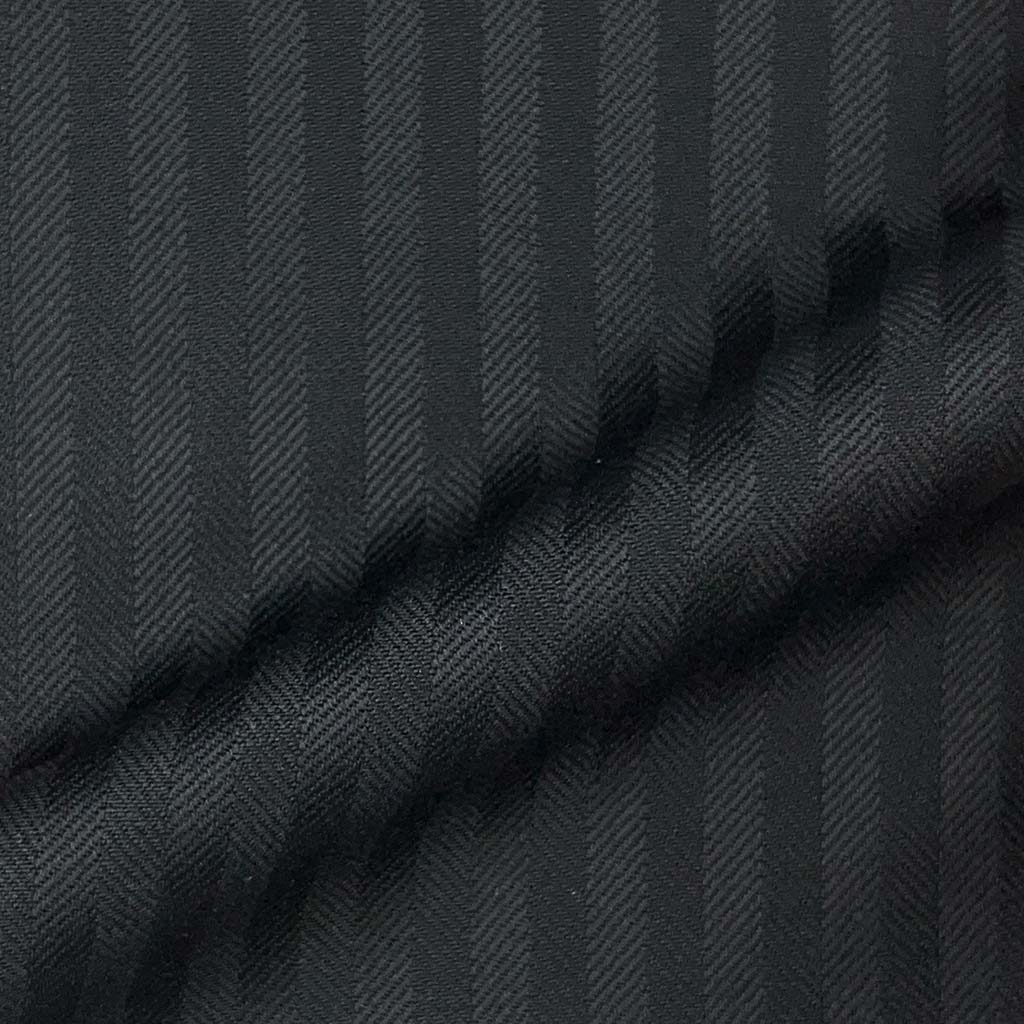 Westwood Hart Online Custom Hand Tailor Suits Sportcoats Trousers Waistcoats Overcoats Black Herringbone Self Stripes