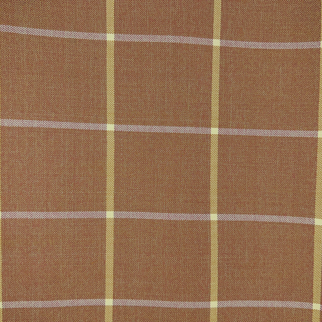 Westwood Hart Online Custom Hand Tailor Suits Sportcoats Trousers Waistcoats Overcoats Rustic Peach With Yellow And White Windowpane